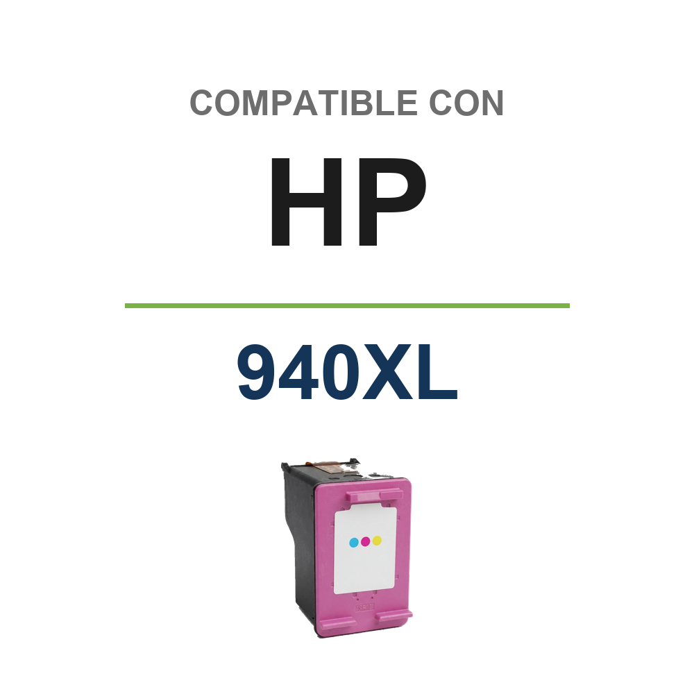 HP 940XL Negro Cartucho de Tinta Generico - Reemplaza C4902AE/C4906AE. 72 ml (HI-940XLBK) compatible con HP 940XL