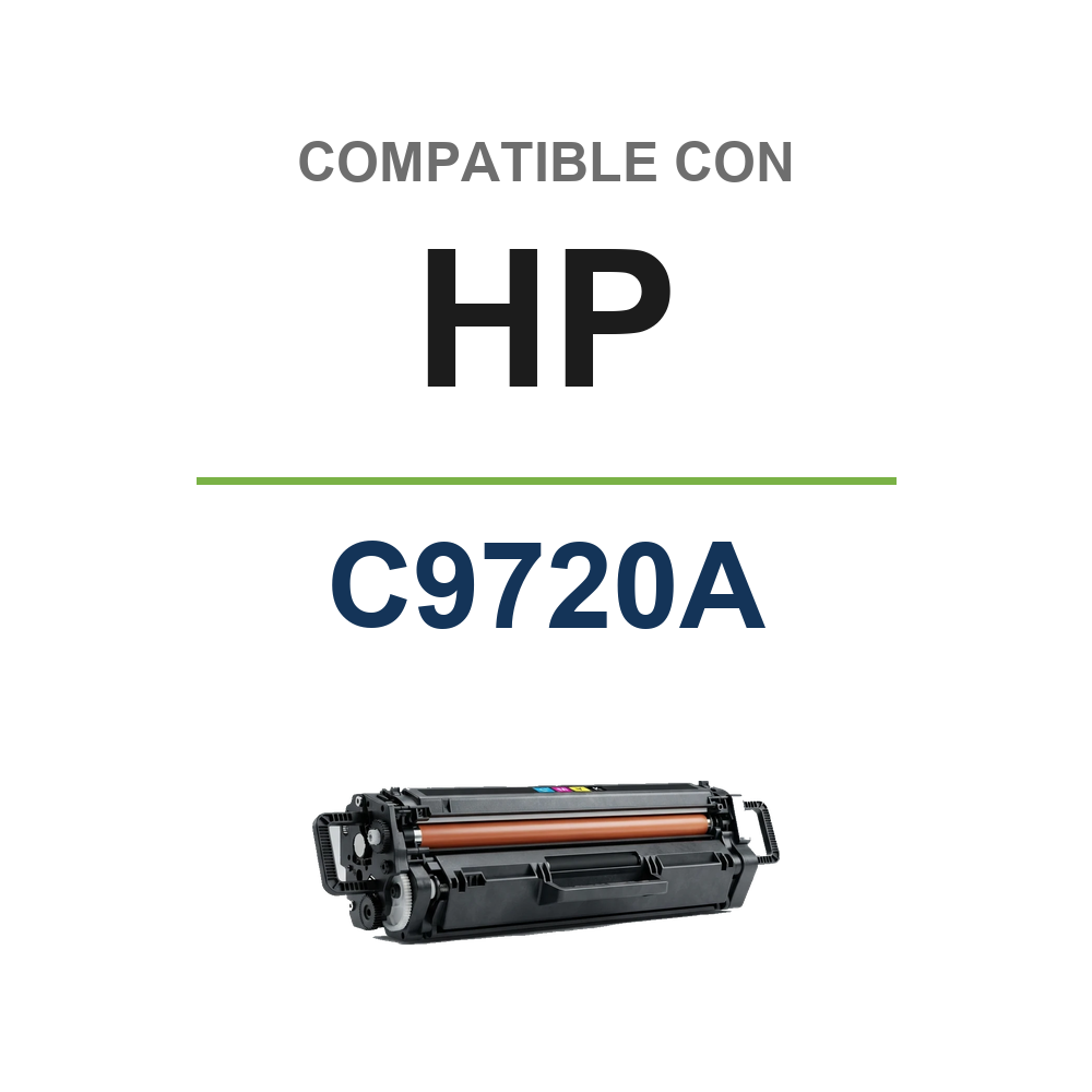 HP C9720A Negro Cartucho de Toner Generico - Reemplaza 641A. 9.000 Paginas (HT-C9720A) compatible con HP C9720A