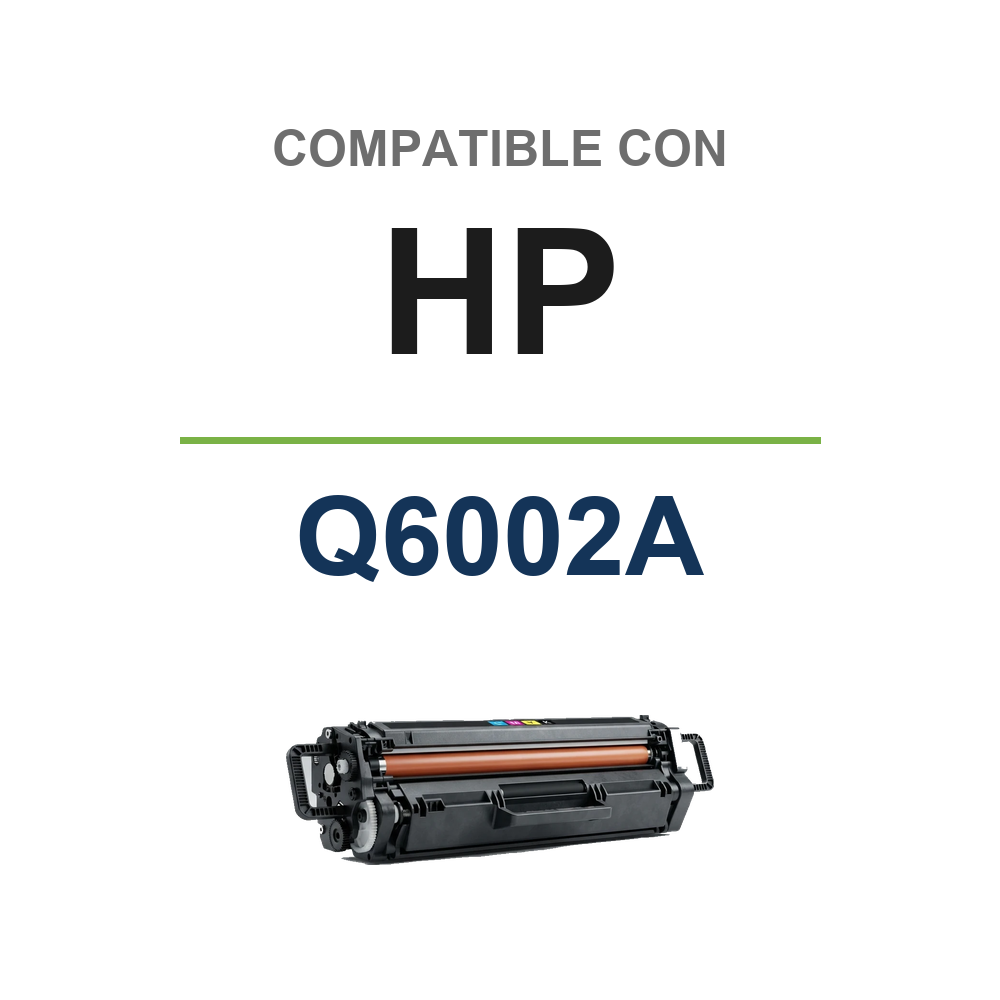 HP Q6002A Amarillo Cartucho de Toner Generico. (XH6002R) compatible con HP Q6002A