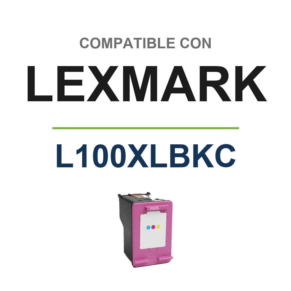 Lexmark L100XLBKC Negro Cartucho de Tinta Generico. (XL100XLBKC) compatible con Lexmark L100XLBKC