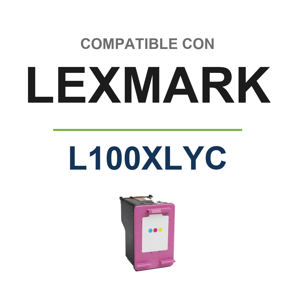 Lexmark L100XLYC Amarillo Cartucho de Tinta Generico. (XL100XLYC) compatible con Lexmark L100XLYC
