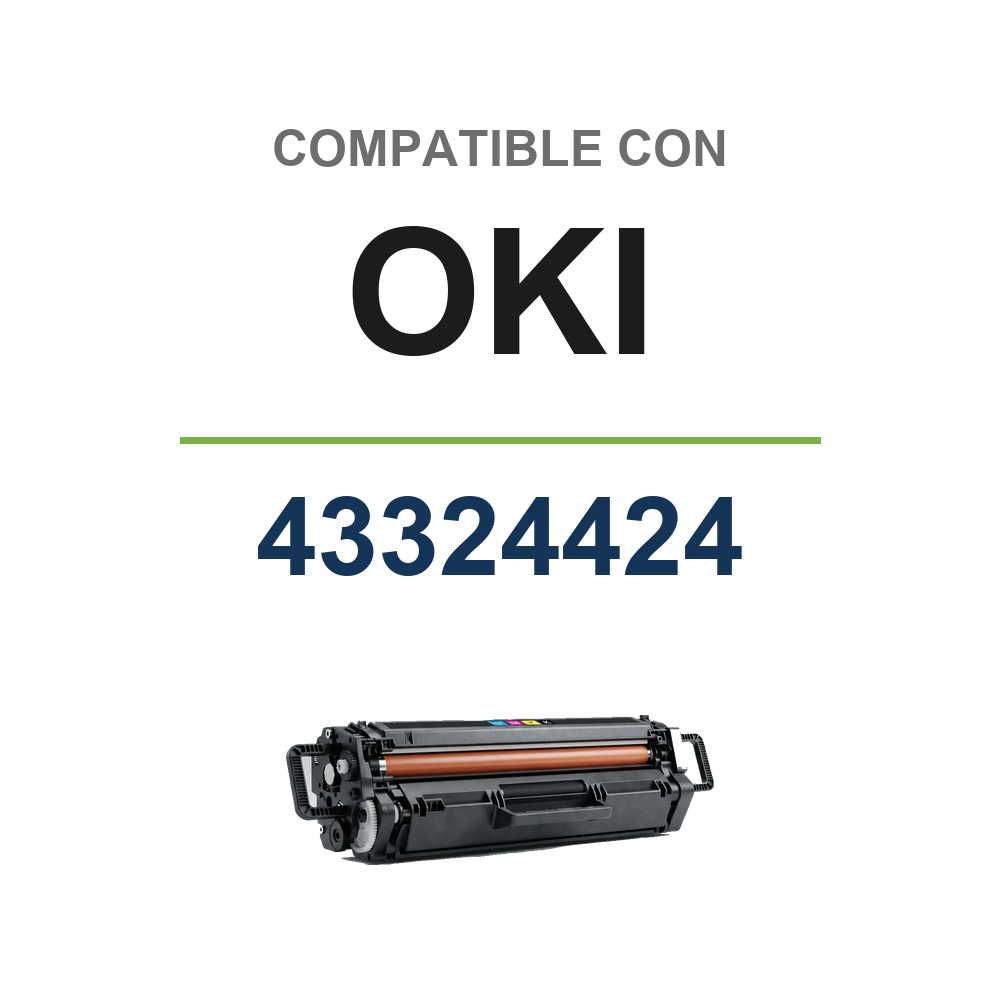 OKI 43324424 Negro Cartucho de Toner Generico. (XO5800BKHC) compatible con OKI 43324424
