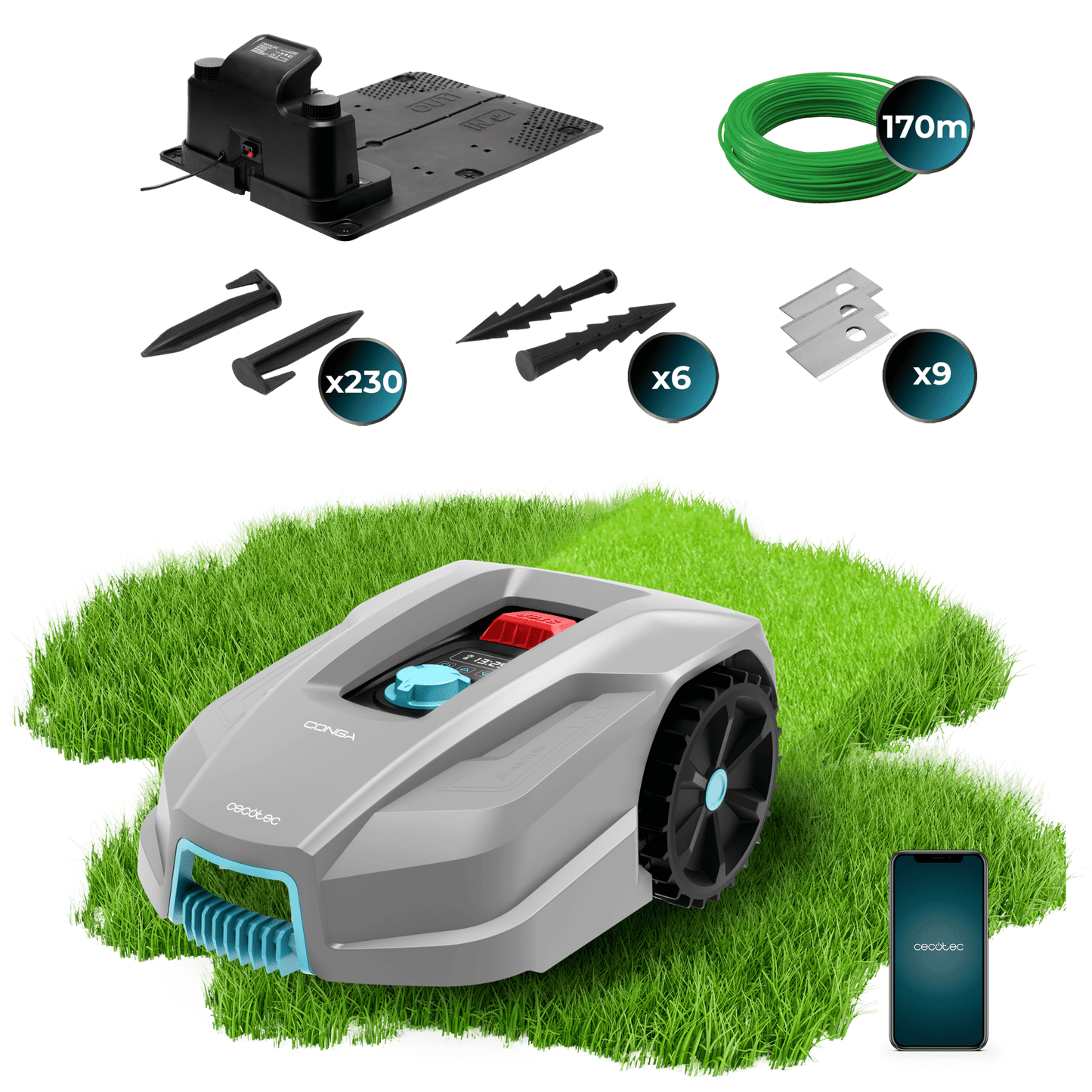 Cortacésped CECOTEC Conga GrassHopper 800 Connec(04479)