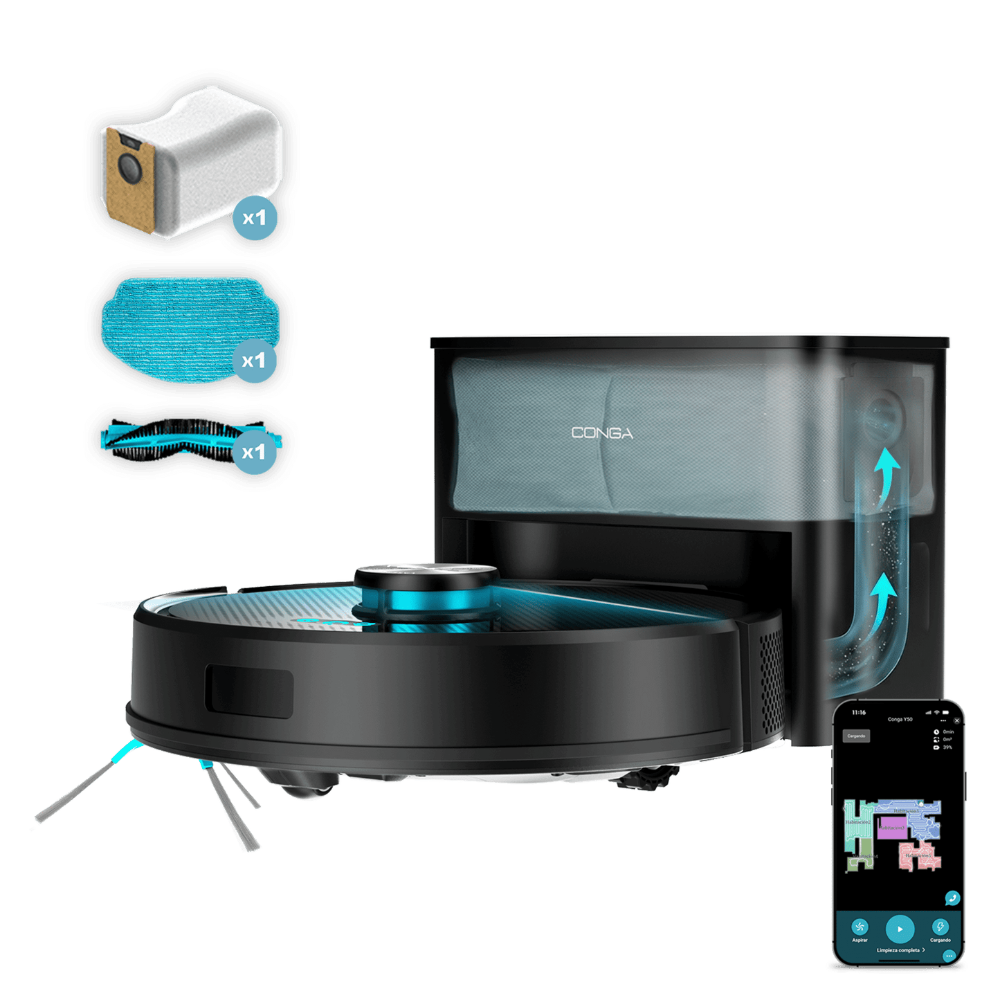 Robot Aspirador CECOTEC Conga Y50 Wifi(A01_EU01_114519)