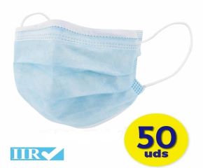 Mascarillas quirurgicas 3 capas de proteccion pack 50 unidades azul
