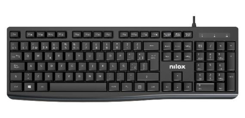 NILOX USB Keyboard 1.5m Spanish Black (NXKBE000013)