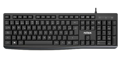 NILOX USB Keyboard 1.5m Spanish Black (NXKBE000013)