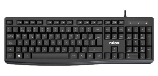 NILOX USB Keyboard 1.5m Spanish Black (NXKBE000013)