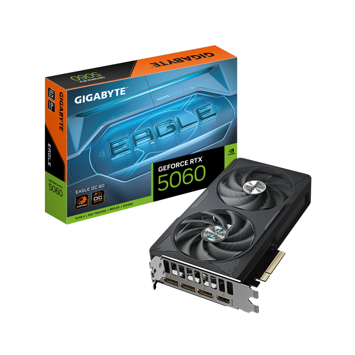 TARJETA DE VIDEO NVIDIA GIGABYTE RTX 5060 EAGLE OC 8GB GDDR7 PCIE 5.0 (9VN5060EO-00-G10)