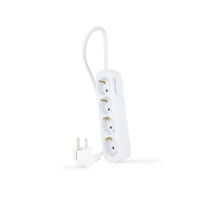 Regleta Nanocable 4xSchuko 1.4m Blanca (10.37.0004-NS)