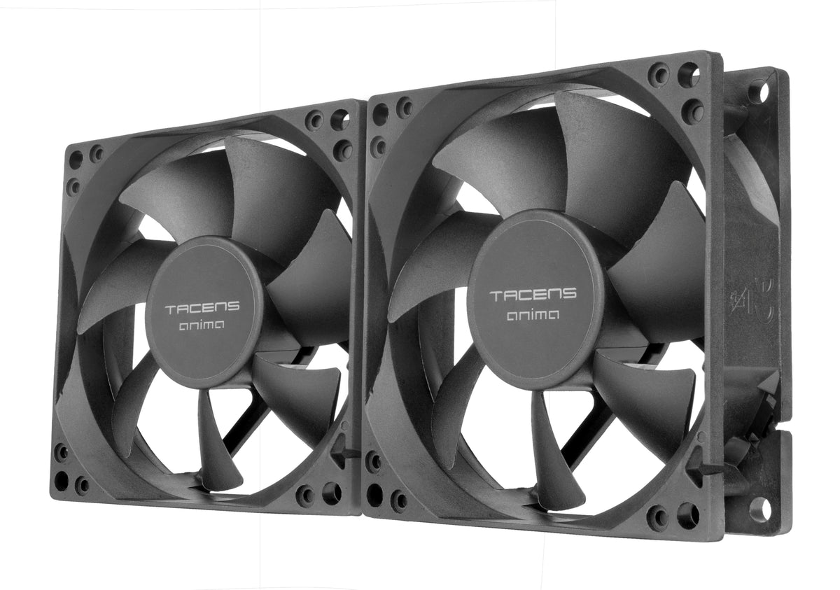Ventilador Tacens Anima 8x8 Pack 2 Negro (AF8X2)