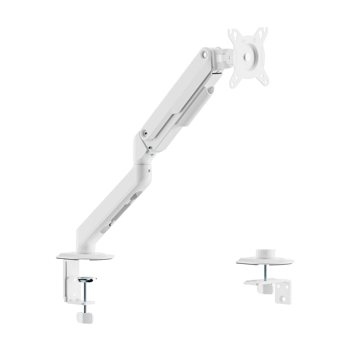 AISENS 17" - 32" TV/MONITOR DESK MOUNT, 1 SWIVEL/TILT ARM, UP TO 9KG, WHITE