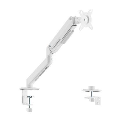 AISENS 17" - 32" TV/MONITOR DESK MOUNT, 1 SWIVEL/TILT ARM, UP TO 9KG, WHITE
