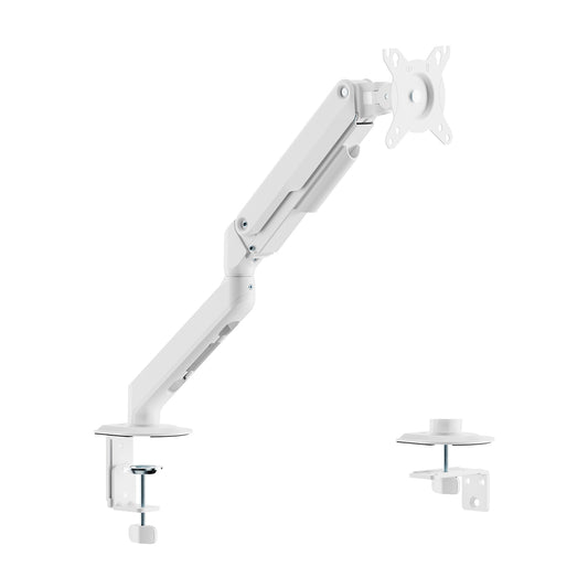 AISENS 17" - 32" TV/MONITOR DESK MOUNT, 1 SWIVEL/TILT ARM, UP TO 9KG, WHITE