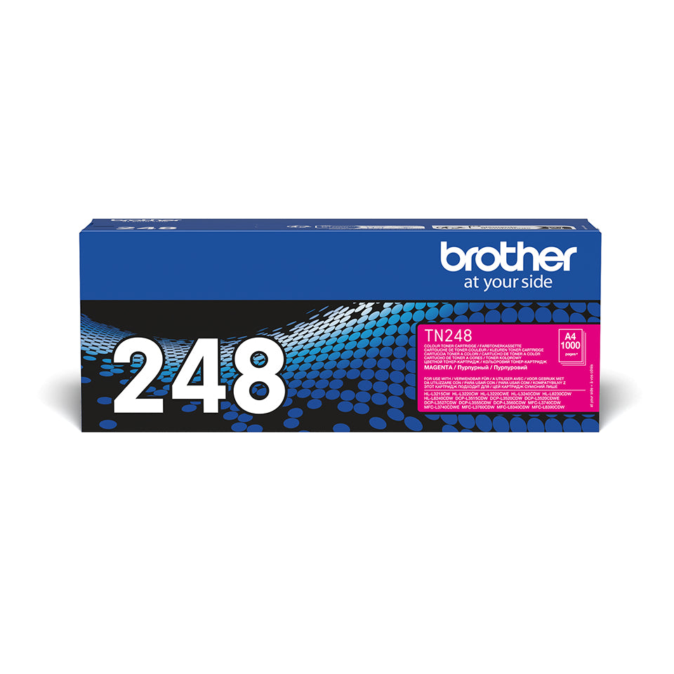 Brother TN248 Magenta Cartucho de Toner Original - TN248M. 1.000 Paginas