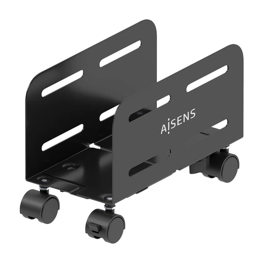 AISENS CPU Floor Stand with Wheels Black (MPC06-207)