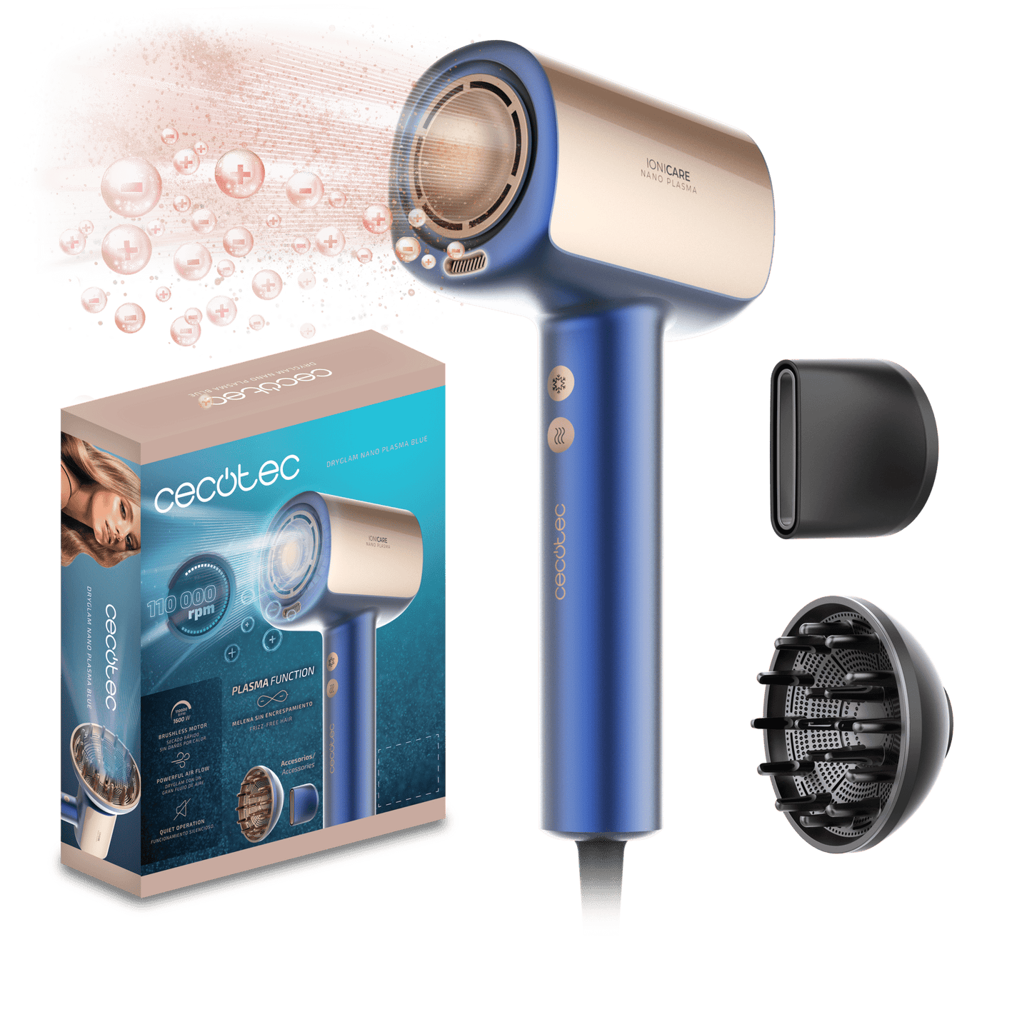 CECOTEC DryGlam Nano Plasma Hair Dryer (A01_EU01_101439)
