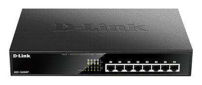 D-Link Switch 8 puertos RJ45 10/100/1000mbps con 8 puertos POE 140w sobremesa (DGS-1008MP) - vista 2