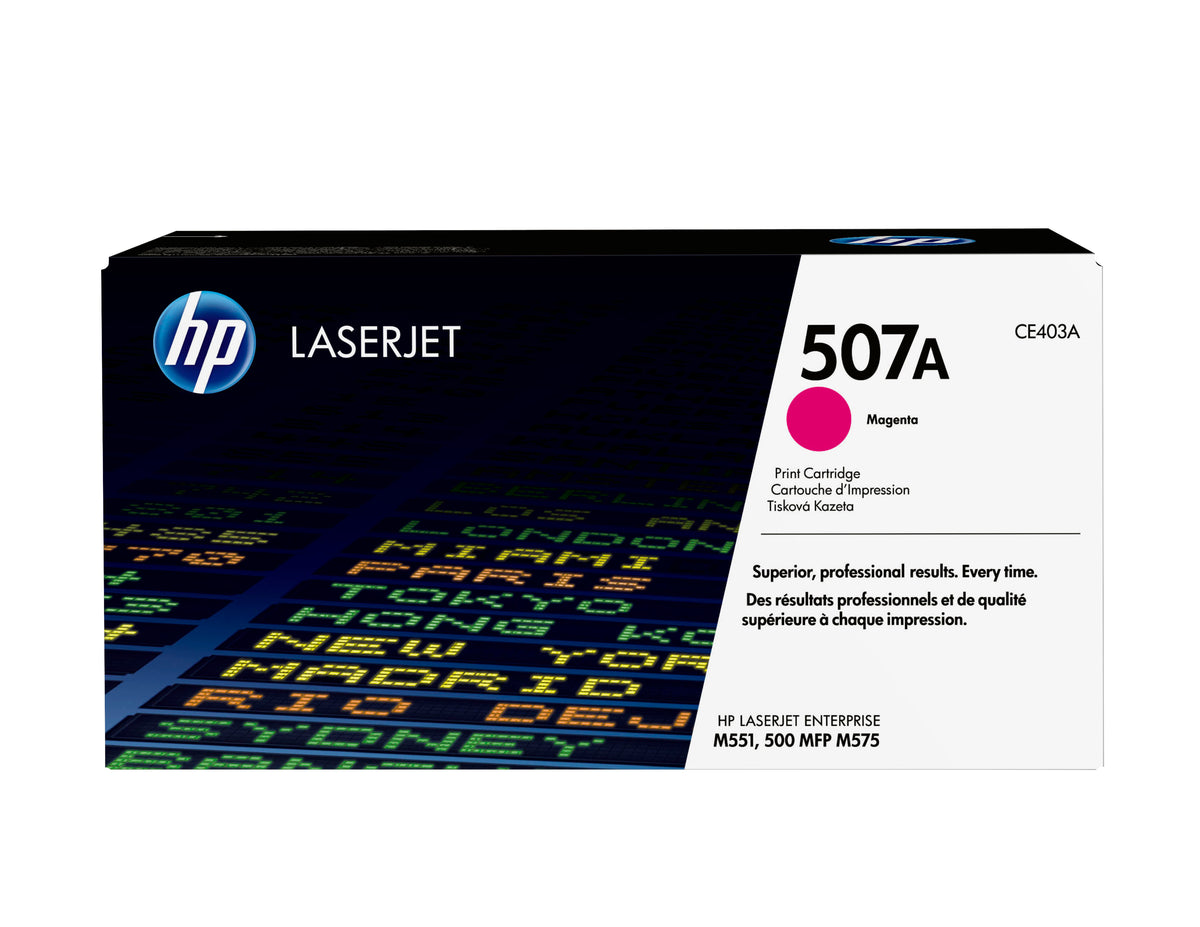 HP CE403A Magenta Cartucho de Toner Original - 507A. 6.000 Paginas
