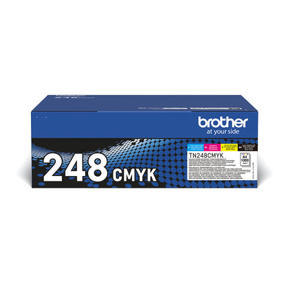 Brother TN248CMYK Pack de 4 Cartuchos de Toner Originales - TN248VAL. 4x 1.000 Paginas