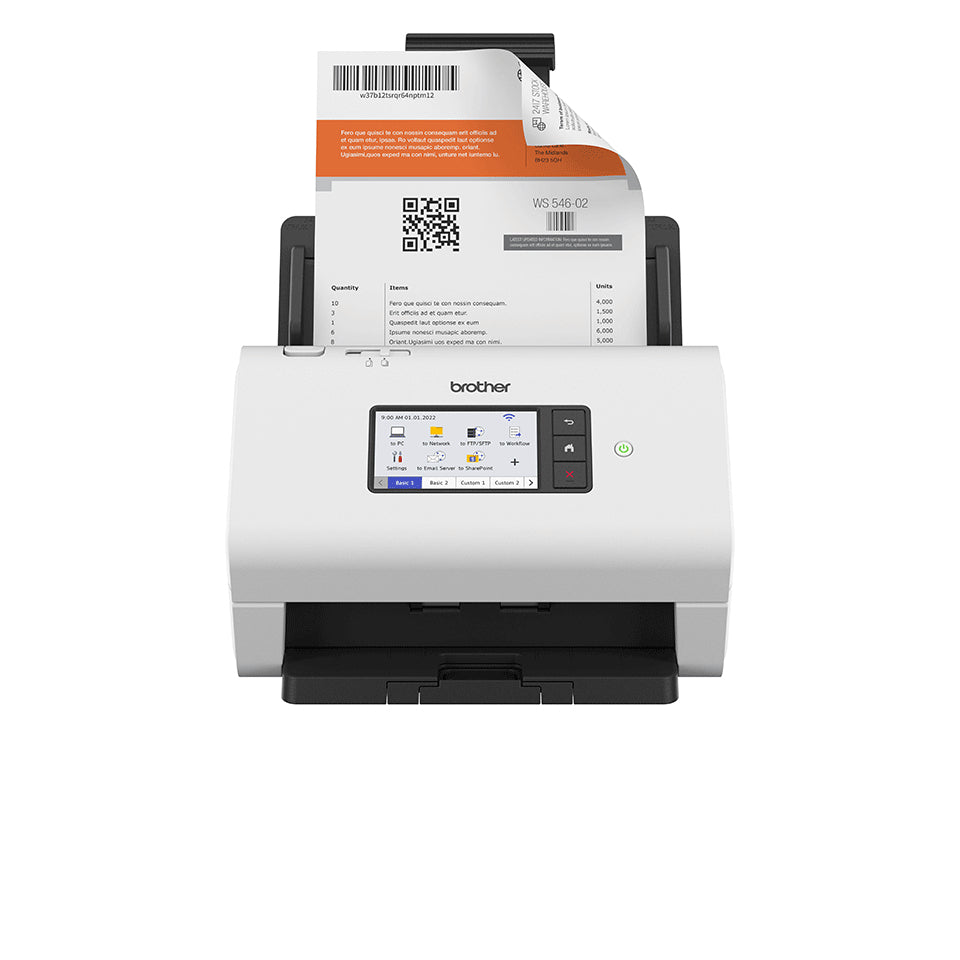 Escáner BROTHER A4 ADF USB 2.0 Negro/Blanco (ADS-4900W) (ADS4900WRE1)