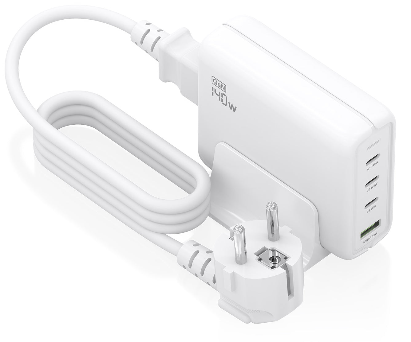 Cargador AISENS 140W 1xUSB-A 3xUSB-C (ASCH-140W4P055-W)