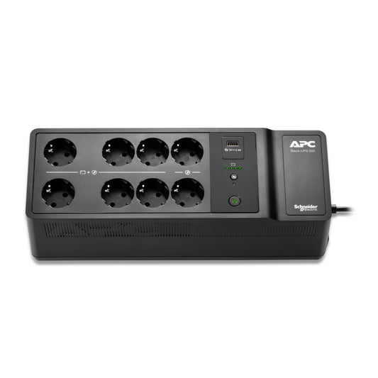 UPS APC 500VA 300W 8xSchuko USB Black (BE500G2-GR)