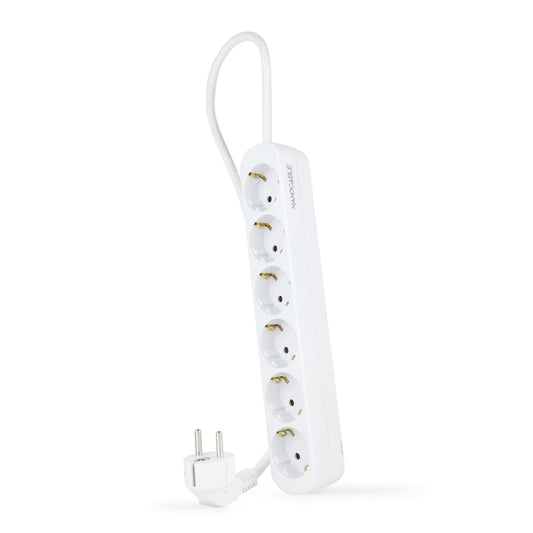 Regleta Nanocable 6xSchuko 1.4m Blanca (10.37.0006-NS)