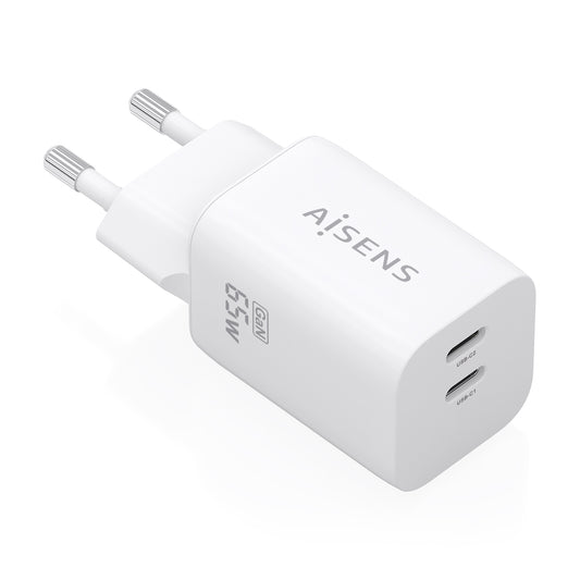 Cargador de Pared AISENS 65W 2xUSB-C Blanco
