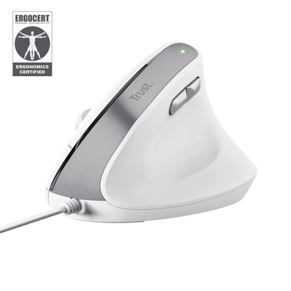 Ratón Vertical Trust Bayo II Óptico USB-A Blanco(25397)