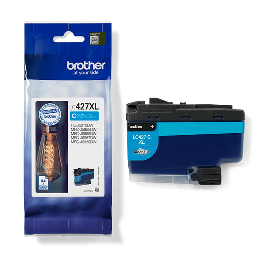 Brother LC427XL Cyan Original Ink Cartridge - LC427XLC. 5,000 Pages
