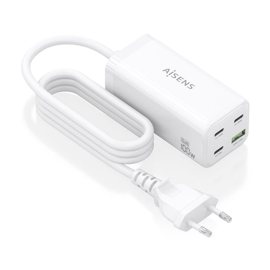 AISENS 100W 1xUSB-A 3xUSB-C Charger (ASCH-100W4P053-W)