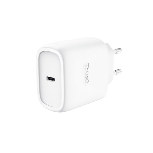 Cargador Pared Trust Maxo GaN 45W 1USB-C Blanco (25522)