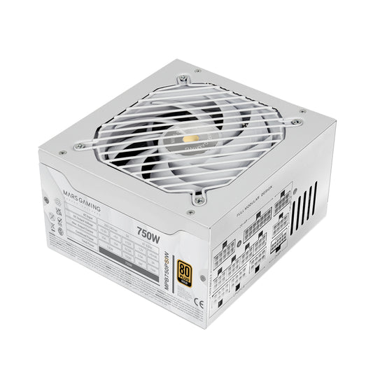 Mars Gaming ATX 750W 80+Gold White PSU (MPB750PSIW)