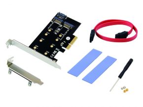 Adaptador desde pci express a SSD SATA m.2 NVME m.2 2230 2242 2260 2280 compatible PCIE de bajo perfil y estandar x4 x8 x16