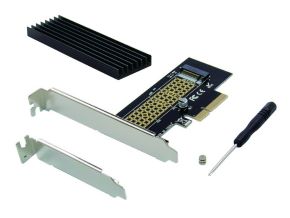 Adaptador desde pci express a SSD NVME m.2 2230 2242 2260 2280 compatible PCIE de bajo perfil y estandar x4 x8 x16 contiene disipador de calor de aluminio para disipacion termica
