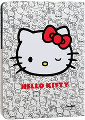 Funda universal para ereader de 6' hello kitty totalmente adaptable dispone de un bolsillo interior para guardar documentos o tarjetas color blanco