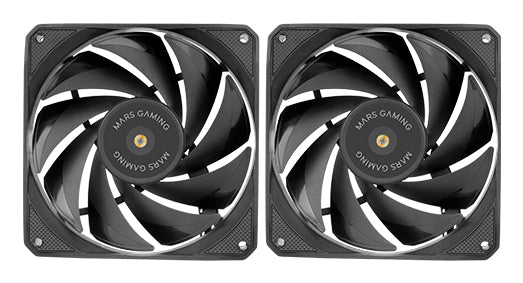 Ventilador Mars Gaming PWM 120mm Negro Kit 2 (MFNCLX2)