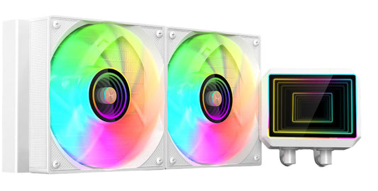 Ref. Mars Gaming AIO ARGB Liquid Cooler 2x12cm White (MLTWO240W)