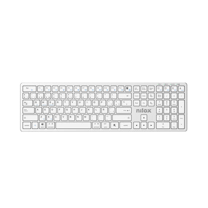 NILOX QWERTY Bluetooth Keyboard White (NXKBW01S)