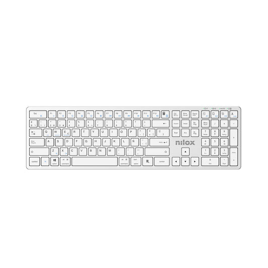 NILOX QWERTY Bluetooth Keyboard White (NXKBW01S)