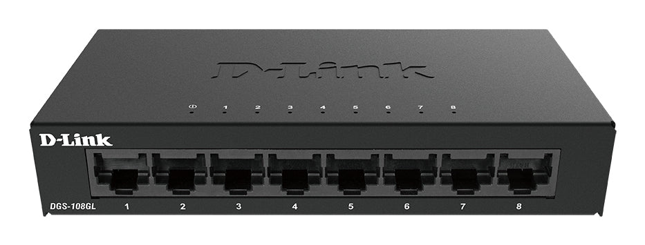 Switch D-Link 8xRJ45 GbE Negro (DGS-108GL)