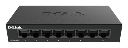 Switch D-Link 8xRJ45 GbE Negro (DGS-108GL)