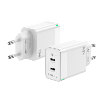 AISENS 2Usb-C 45W Wall Charger (ASCH-45W2P005-W)
