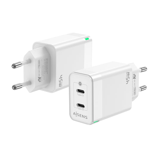 AISENS 2Usb-C 45W Wall Charger (ASCH-45W2P005-W)