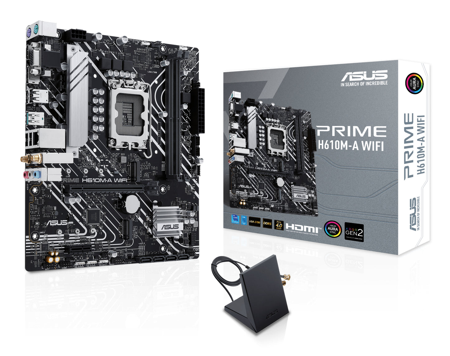 ASUS PRIME H610M-A WIFI: (1700) 2DDR5 VGA HDMI DP mATX
