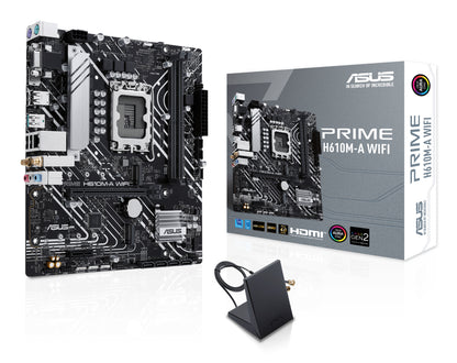 ASUS PRIME H610M-A WIFI: (1700) 2DDR5 VGA HDMI DP mATX