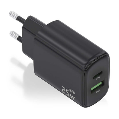 Cargador Pared AISENS Usb-C Usb-A 25W Negro (A110-0912)