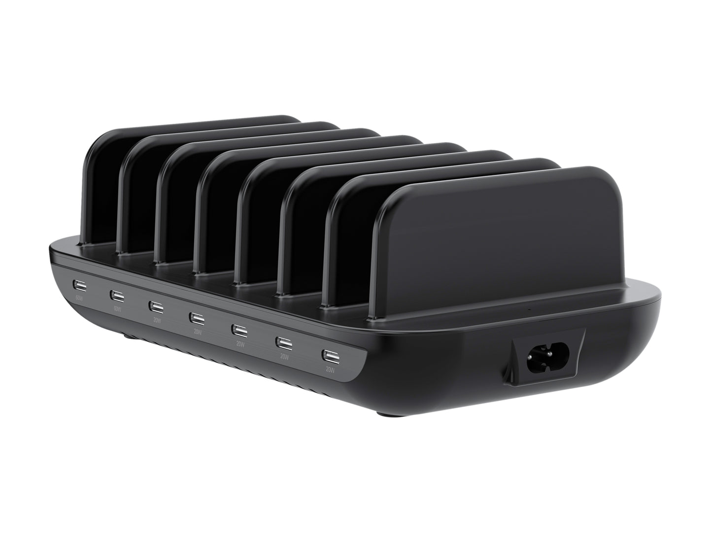 CONCEPTRONIC 160W 7xUSB-C Black Charger (OZUL07B)