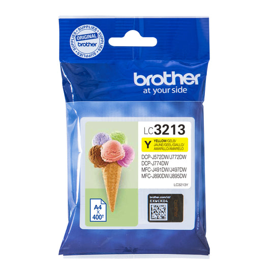 Brother LC3213 Amarillo Cartucho de Tinta Original - LC3213Y. 400 Paginas